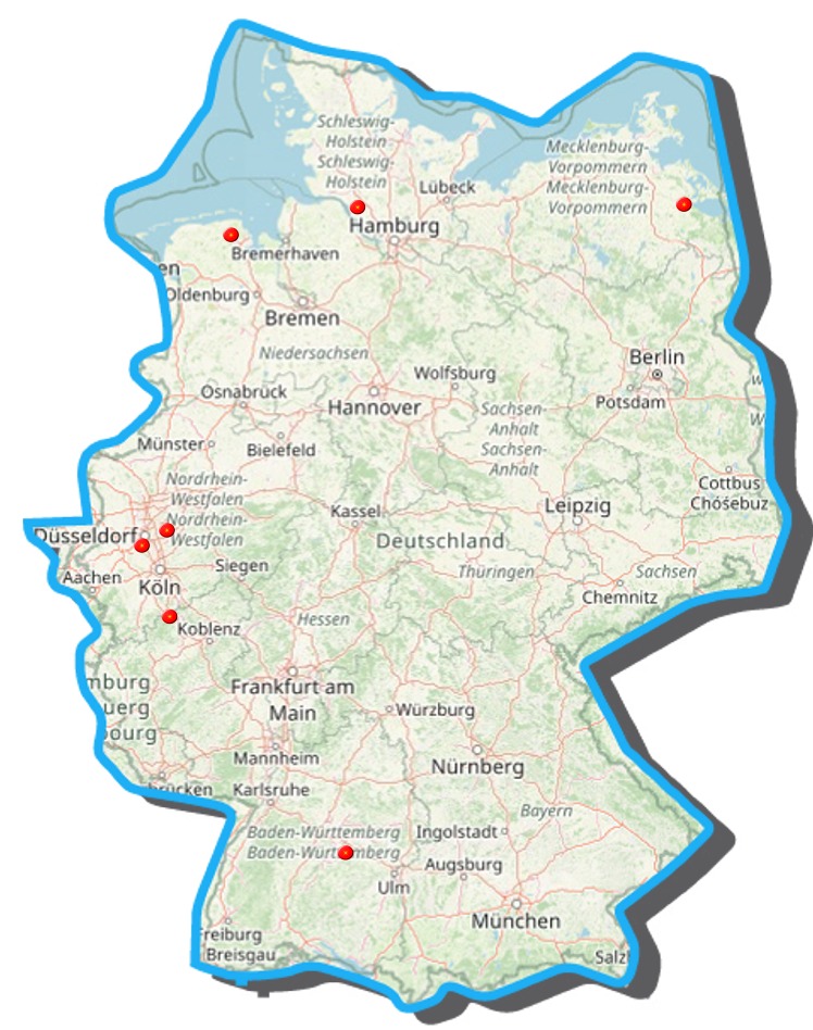 DL-Karte Standorte